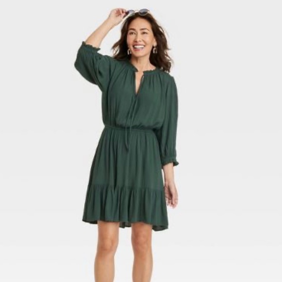 Knox Rose Dresses & Skirts - Long Sleeve Folkloric A-line Dress